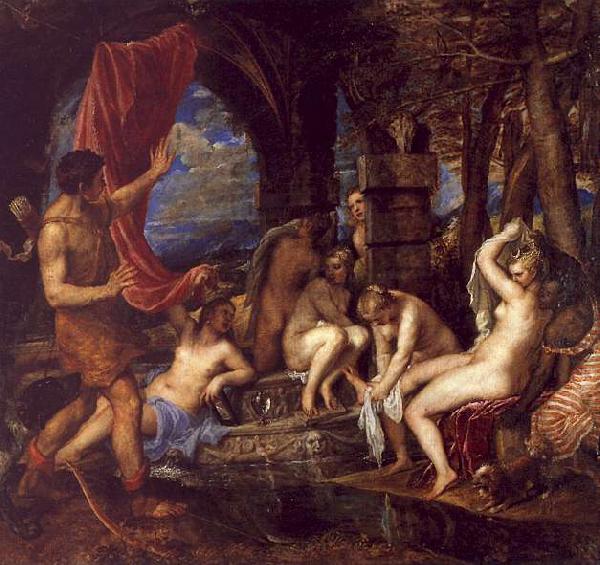  Titian Diana and Actaeon China oil painting art